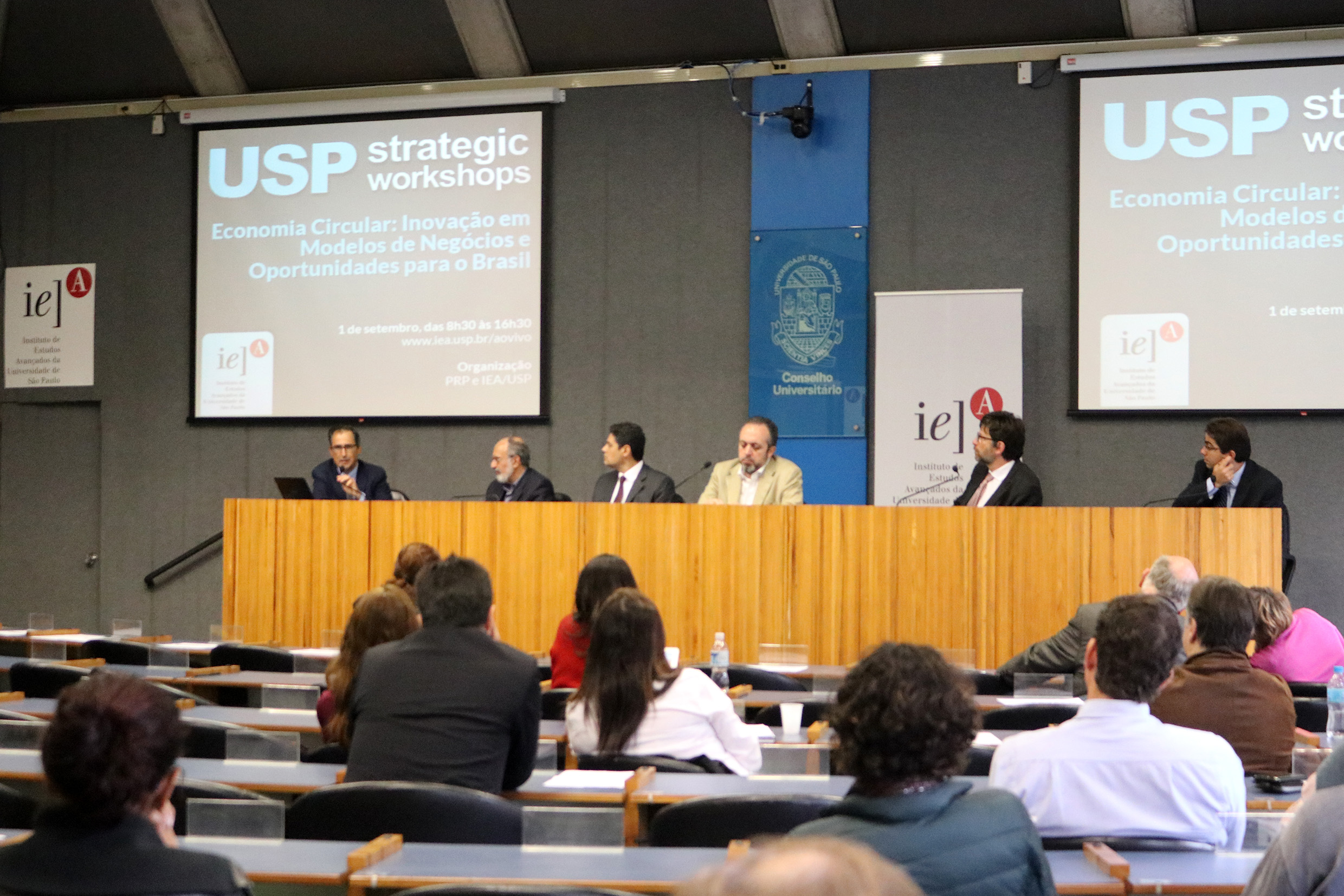 Weber Amaral, Guilherme Ary Plonski, Paulo Almeida, Hamilton Varela, e Aldo Ometto