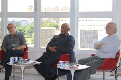 Agnaldo Farias, Emanuel Araújo e Ricardo Ohtake