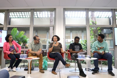 Panmela Castro, Sérgio Miguel Franco, Eliana Sousa Silva, Marcelo D'Salete e Michel Onguer 