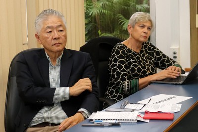 Alex Kenya Abiko e  Maria do Carmo Martins Sobral, relatores do Painel III - 12/06/2018