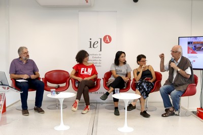 Ricardo Alvarez, Welita Caetano, Anna Carolina da Silva, Geovanna de Andrade e Pe. Júlio Lancelotti 