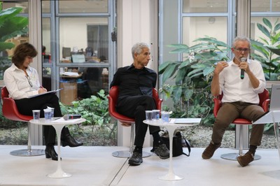 Paola Montero, José Eli da Veiga e Ricardo Abramovay