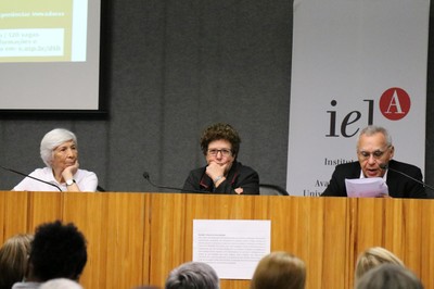 Yvonne Mascarenhas, Bernardete Gatti e Lino de Macedo