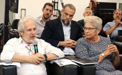 Marcos Buckeridge fala durante o debate - 23/04/2019