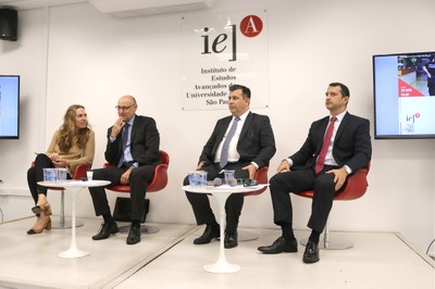 Ligia Mori Madeira, Luiz Fernando Correa, Leandro Daiello e Rogério Galloro