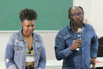 Juliana Yade e Antonio Carlos "Billy" Malachias, coordenadores do Grupo Temático "Escola diversidade e equidade no cotidiano"