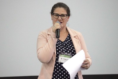 Raquel dos Santos Ribeiro, representante do Grupo Temático "Escola, família e comunidade"