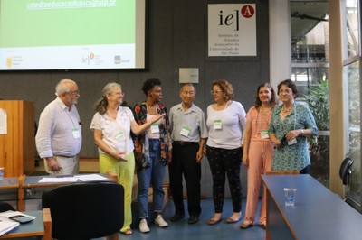 Luis Carlos de Menezes, Vera B. Henriques, Juliana Yade, Mikiya Muramatsu, Monica Almeida, Monica Carrer e Silene Kuin, coordenadores dos Grupos temáticos