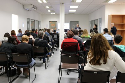 Classe do Grupo Temático "Linguagem, Matemática e Tecnologia", coordenado pelos professores Nílson José Machado, Eliane  Reame e Walter Spinelli