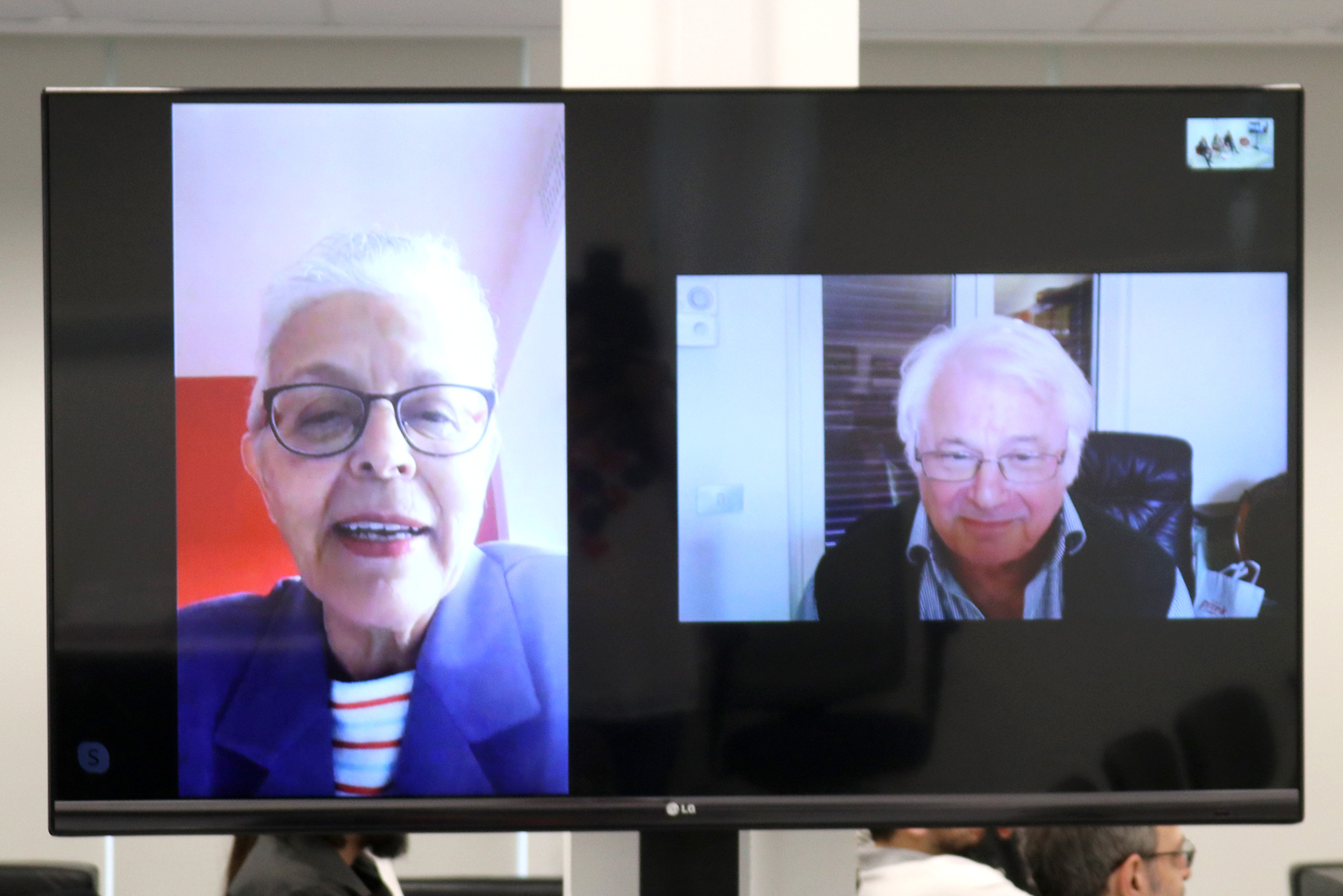 Neli Aparecida de Mello-Théry e  Michel Korinman (via skype)