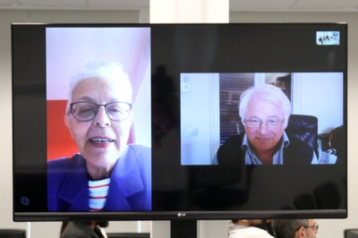 Neli Aparecida de Mello-Théry e  Michel Korinman (via skype)