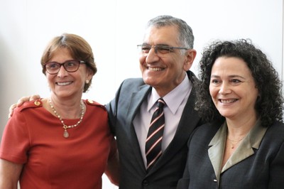 Helena Nader, Vahan Agopyan e Soraya Soubhi Smaili, reitora da Unifesp