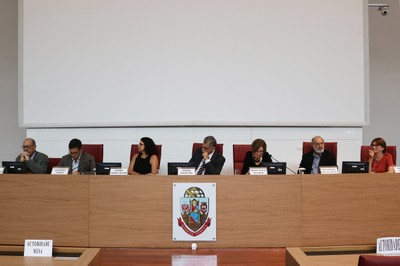 Paulo Herkenhoff, Eduardo Saron, Eliana Sousa Silva, Vahan Agopyan, Maria Alice Setubal, Guilherme Ary Plonski e Helena Nader