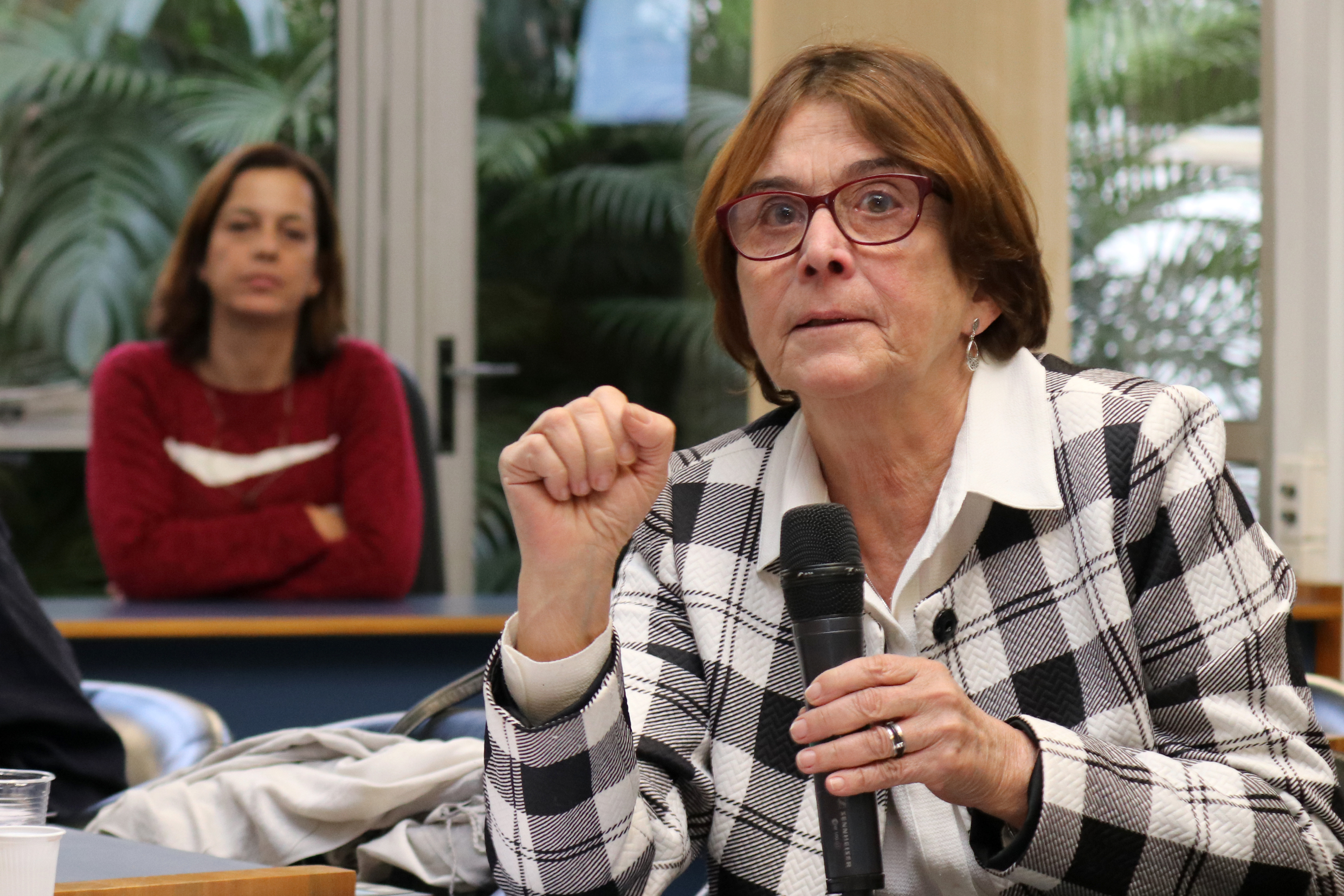 Helena Nader fala durante o debate - 15/08/2019