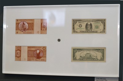 Obras de Cildo Meireles; "Zero cruzeiro","Zero centavo" e "Zero dolar"- 16/08/2019