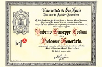 Título de Professor Honorário Umberto Cordani