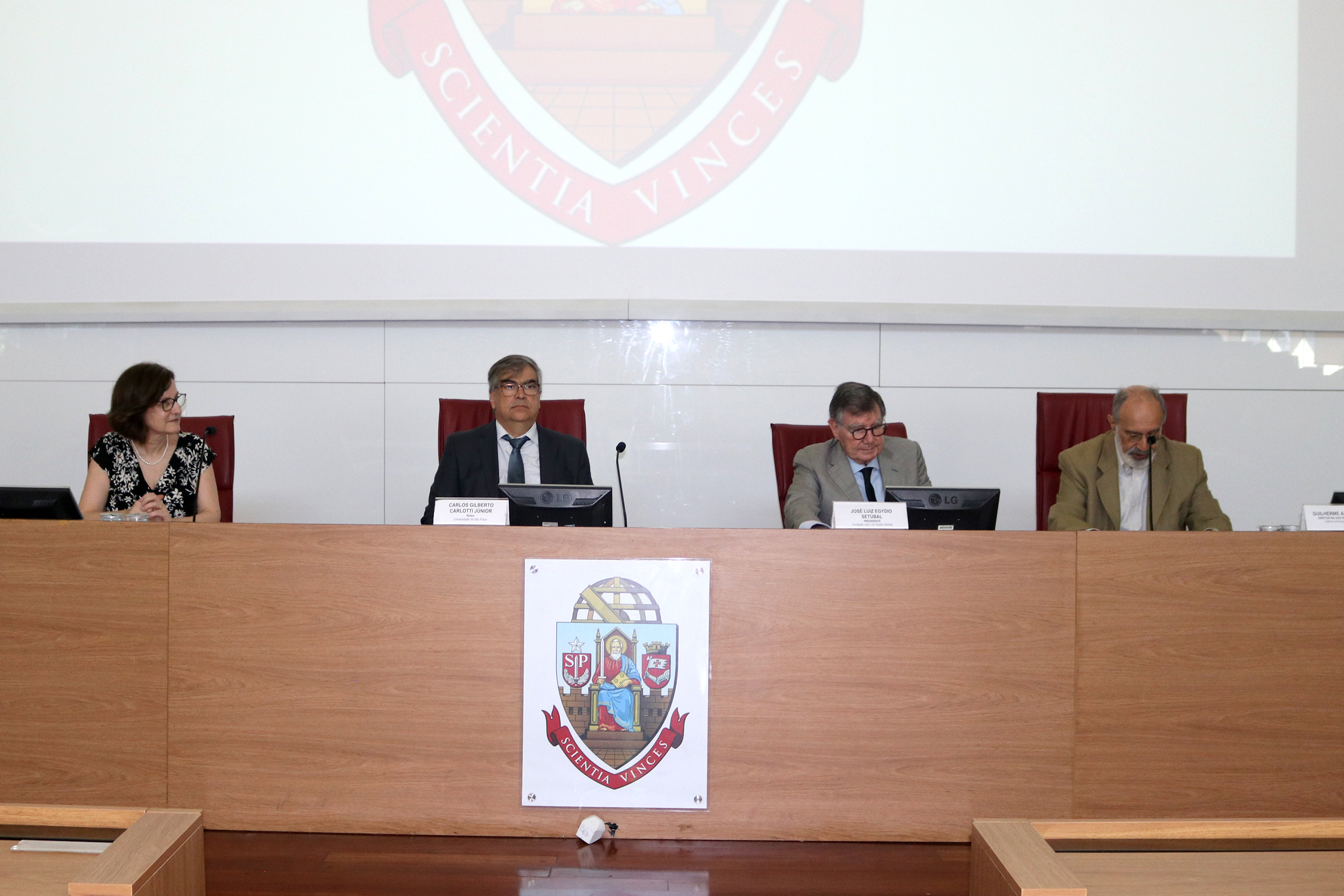 Roseli de Deus Lopes, Carlos Gilberto Carlotti Junior, José Luiz Egydio Setubal e Guilherme Ary Plonski