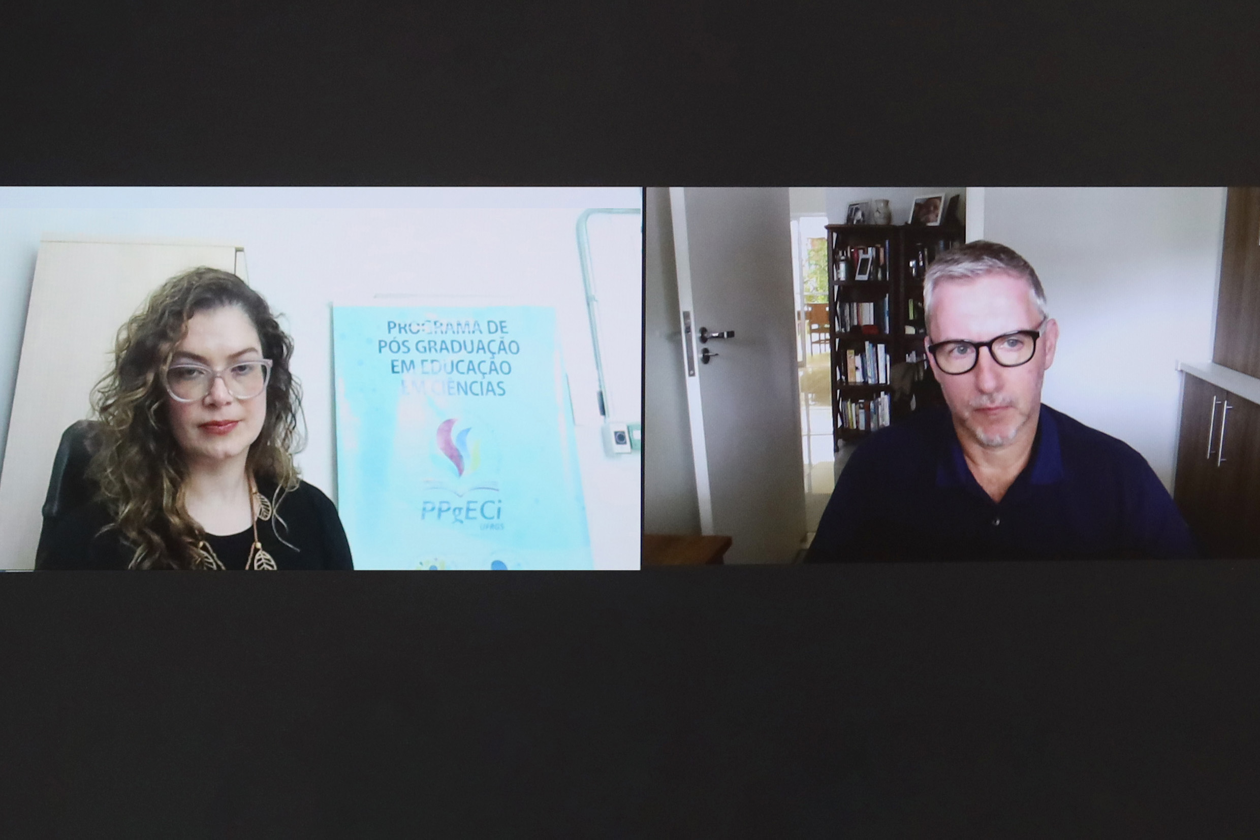 Tatiana Souza de Camargo e Edson Grandisoli, via vídeo-conferência