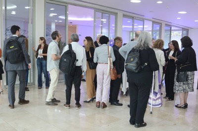 Público durante o coquetel