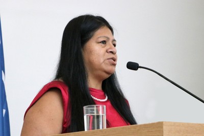 Sandra Benites faz seu discurso