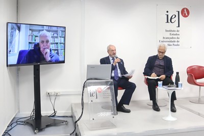 Carlos Nobre, via vídeo-conferência, José Renato Nalini e Marcos Buckeridge