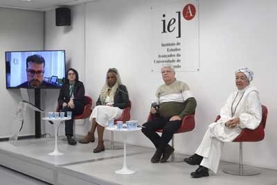 Lucas Ramalho Maciel via vídeo-conferência, Camila Zelezoglo, Milena Alves, Adalberto Marcondes e Francisca Dantas
