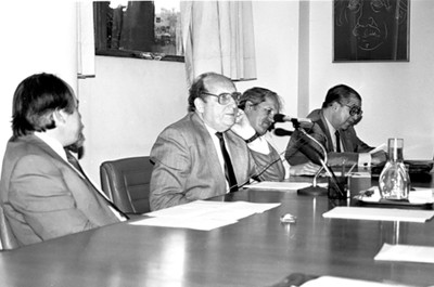 Jacques Marcovitch, Georgi Arbatovi, Tamas Szmrecsányi e Embaixador Amaury Porto de Oliveira 