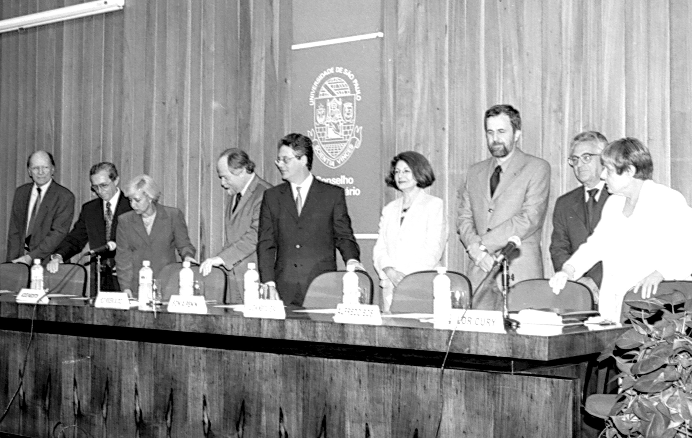 Gehard Malnic, Adilson Avansi de Abreu, Suely Vilela, Jacques Marcovitch, Hélio Nogueira da Cruz, Sonia Penin, Luiz Nunes de Oliveira, Alfredo Bosi e Lor Cury