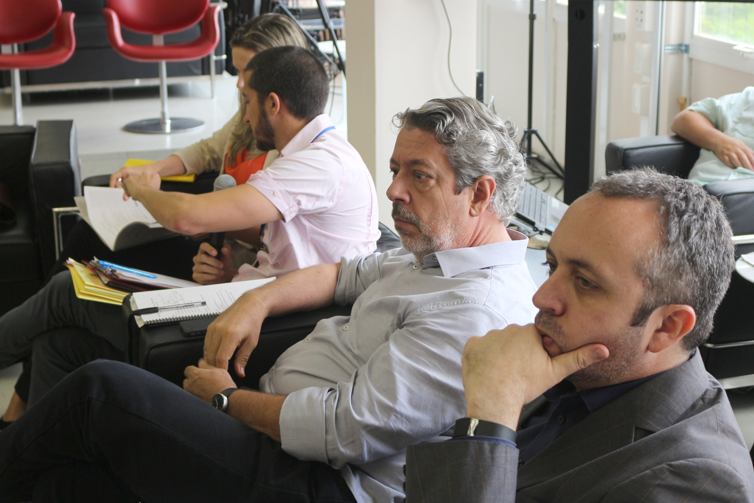 A partir da esquerda, Fernanda Rezende, Rafael Borsanelli, Renato Luiz Sobral Anelli e Hamilton Varela
