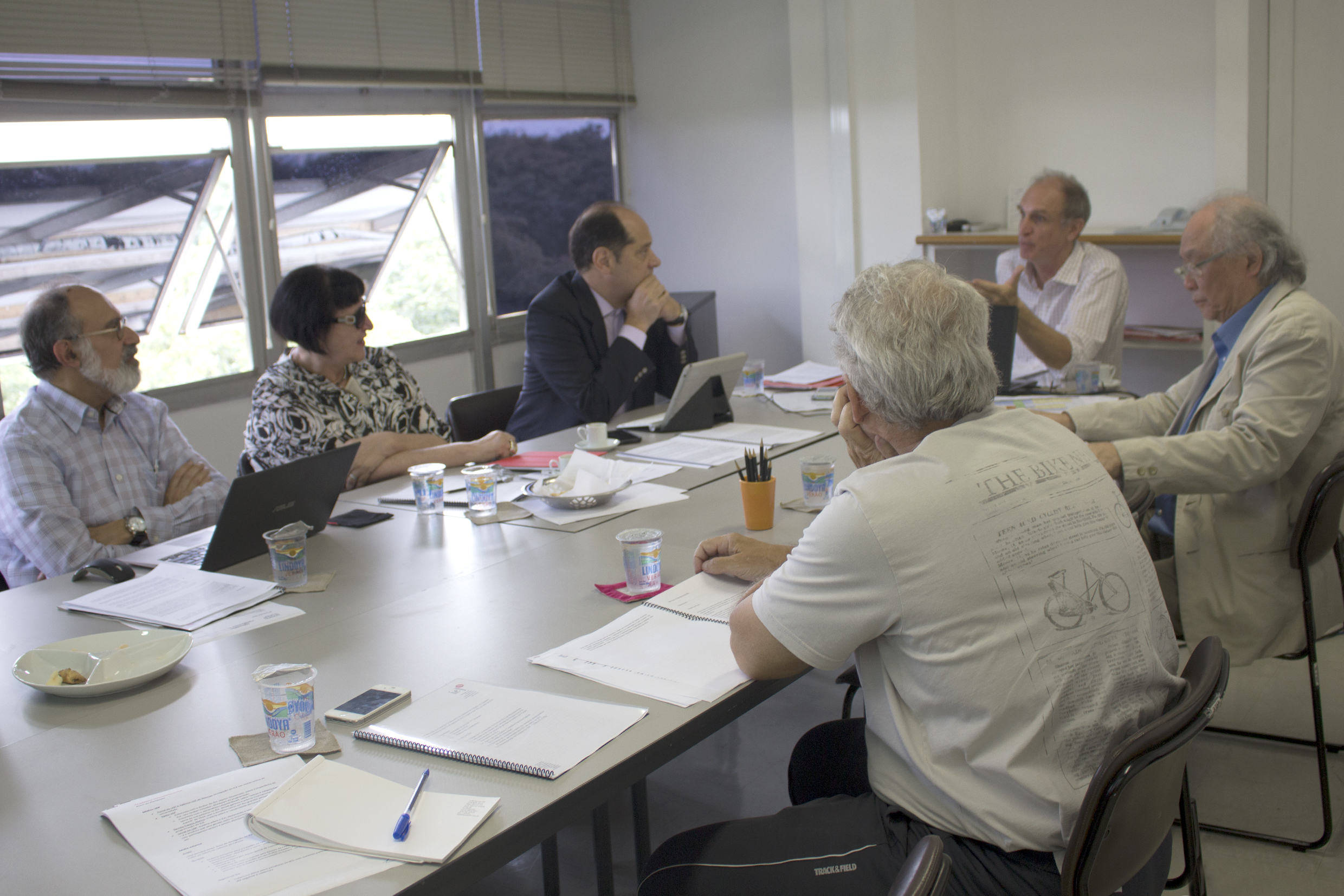 Guilherme Ary Plonski, Regina Pekelmann Markus, Eugênio Bucci, Martin Grossmann, Ricardo Ohtake e Paulo Saldiva