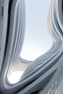 Detalhe de edifício do conjunto Galaxy SOHO, em Pequim
