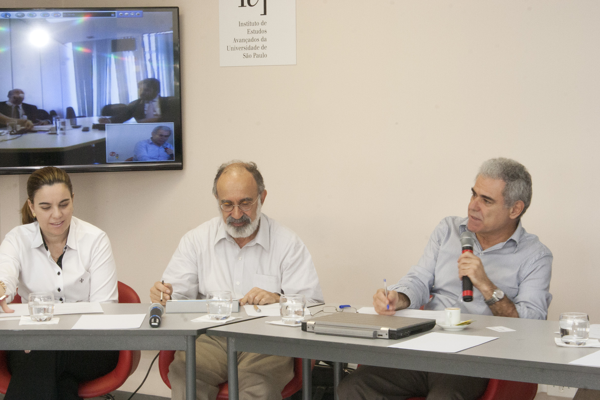 Luciane Ortega, Guilherme Ary Plonski e Roberto Mendonça Faria