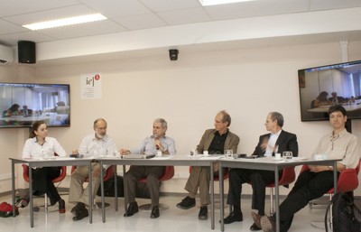Luciane Ortega, Guilherme Ary Plonski, Roberto Mendonça Faria, Martin Grossmann, Pedro Wongtschwski e Mário Sérgio Salerno