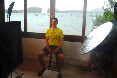 Eduardo Almeida durante as filmagens do Mooc - 08/03/2017