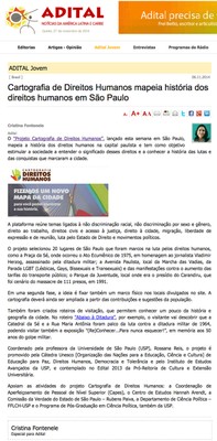 Notícias sobre a Cartografia dos Direitos Humanos