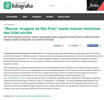 Notícias sobre a Cartografia dos Direitos Humanos