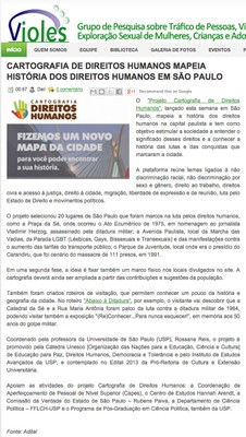 Notícias sobre a Cartografia dos Direitos Humanos
