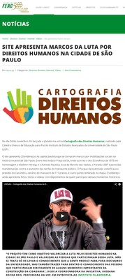 Notícias sobre a Cartografia dos Direitos Humanos