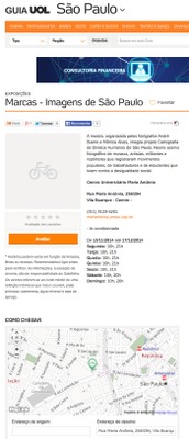 Exposição "Marcas - Imagens de São Paulo" (Cartografia dos Direitos Humanos)