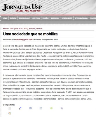 Saídas para Crise
