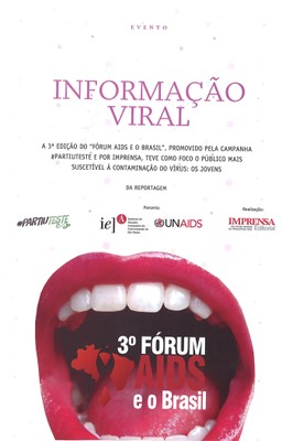 3a. Edição do "Fórum Aids e o Brasil"