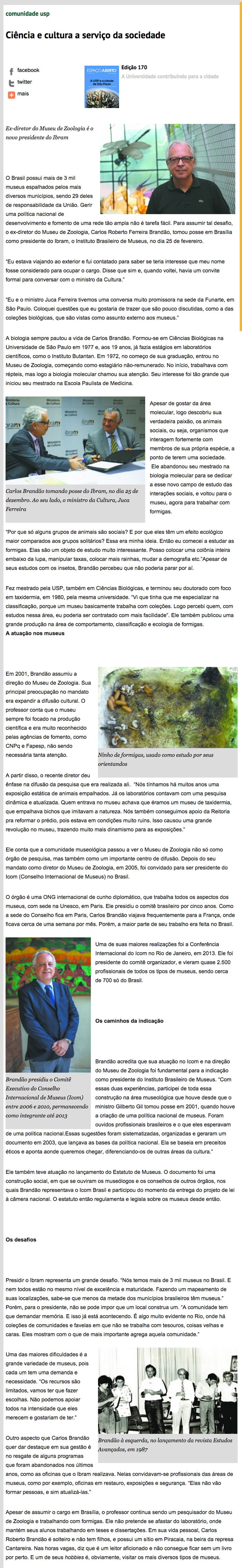 Posse de Carlos Roberto Brandão no Instituto Brasileiro de Museus IBRAM 