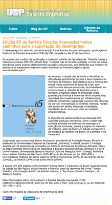 Revista Estudos Avançados - Edição nº 85