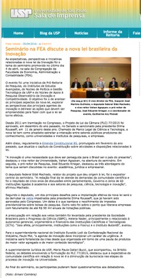 A Nova Lei da Inovação: Expectativas, Perspectivas e Iniciativas