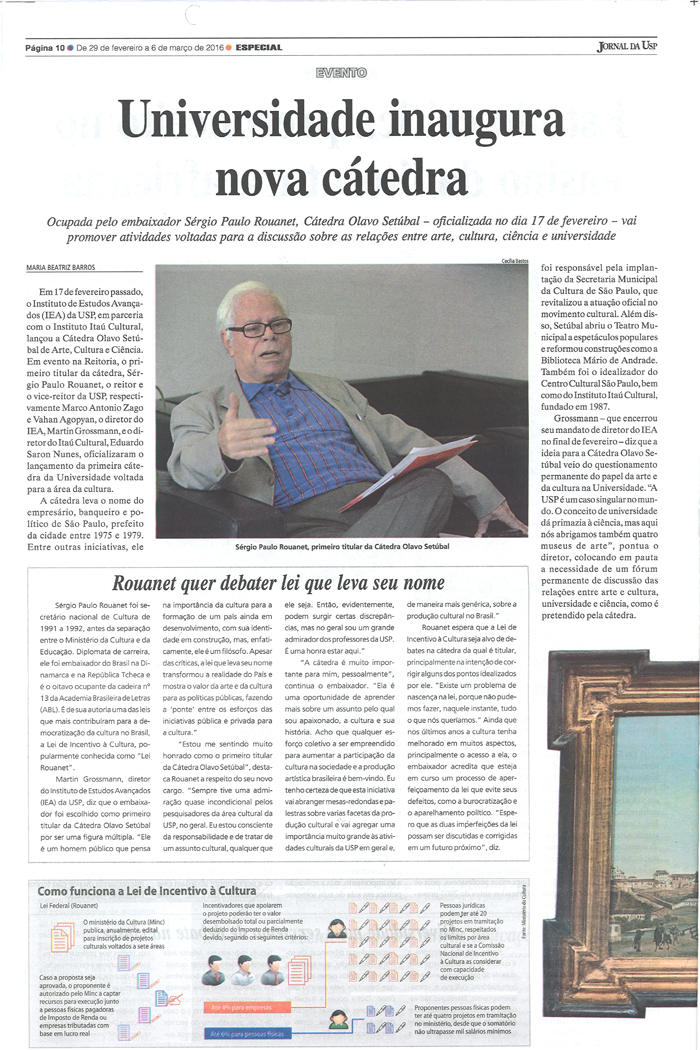 Lançamento da Cátedra Olavo Setúbal