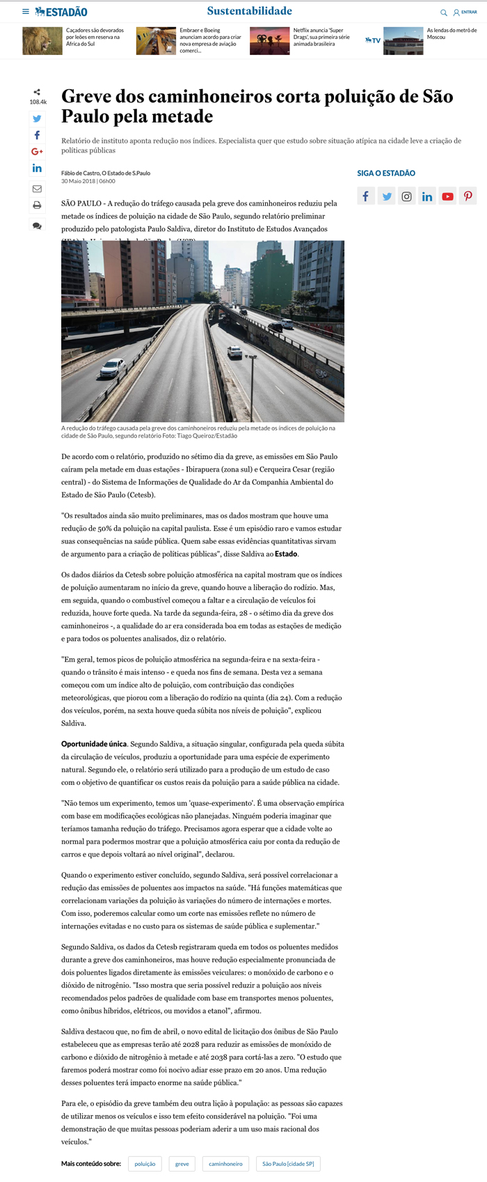 Greve dos caminhoneiros