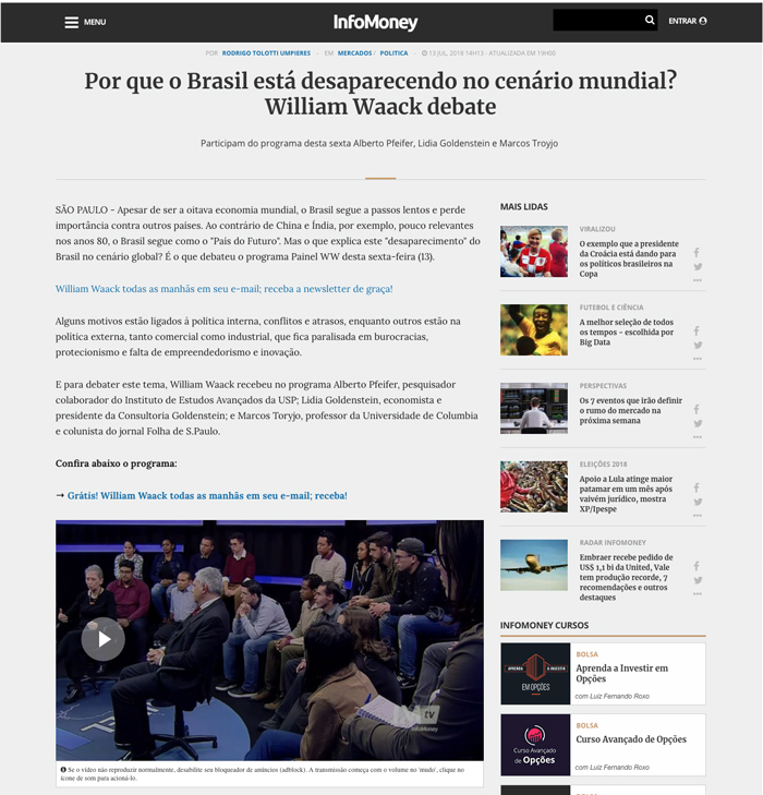Por que o Brasil esta desaparecendo no cenário mundial?