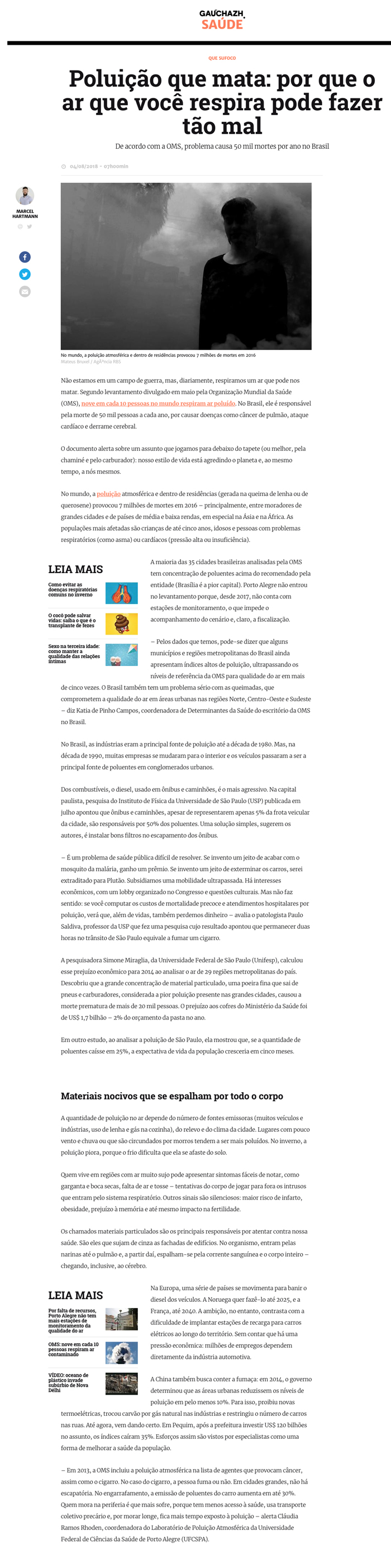 Poluição que mata - Pág. 1