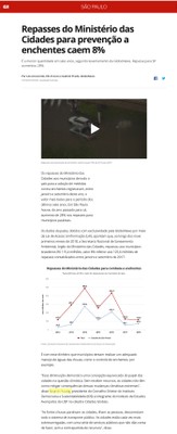 Queda nos repasses federais para prevenção a enchentes