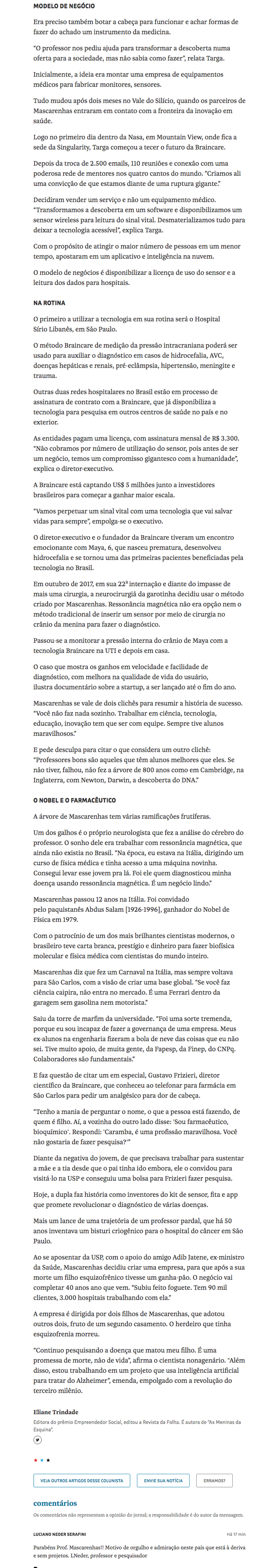 Sergio Mascarenhas - Cérebro a serviço da revolução médica - Pág.2